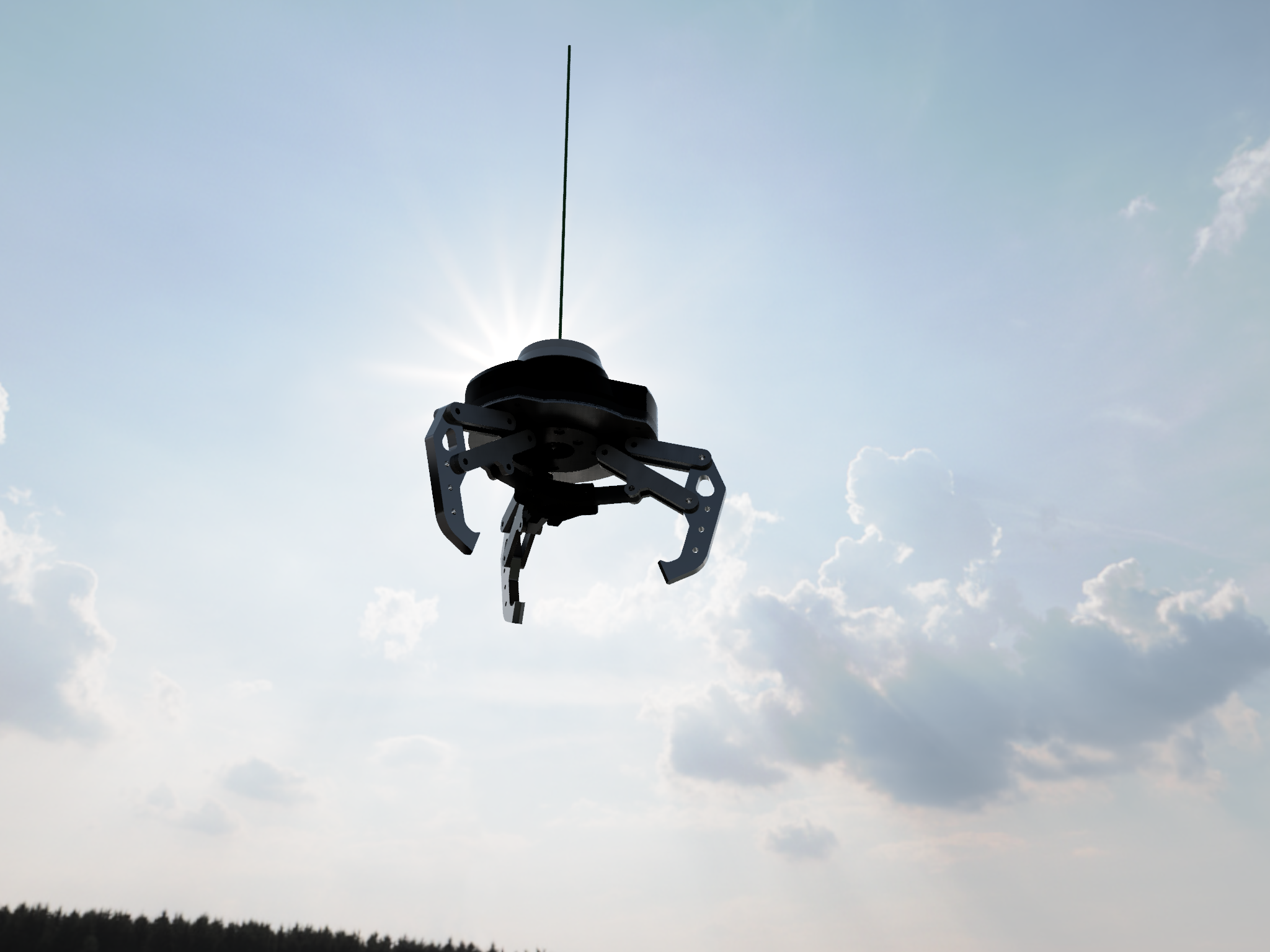 A heavy-duty winch mechanism equipped with a smart claw system.